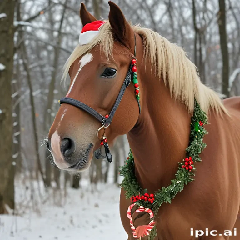 merry christmas horse images