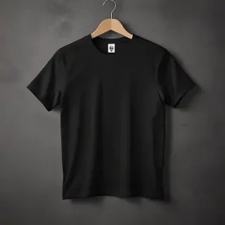 black tee mockup