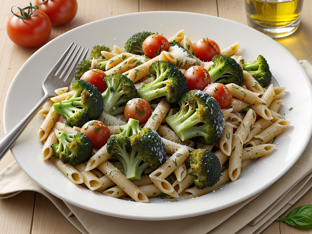 pasta with broccoli and tomatoes