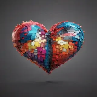 pixelated heart png