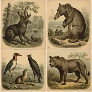 vintage illustrations animals