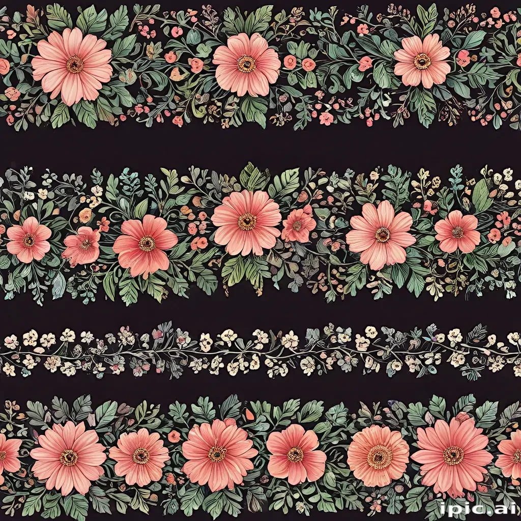 floral borders clipart