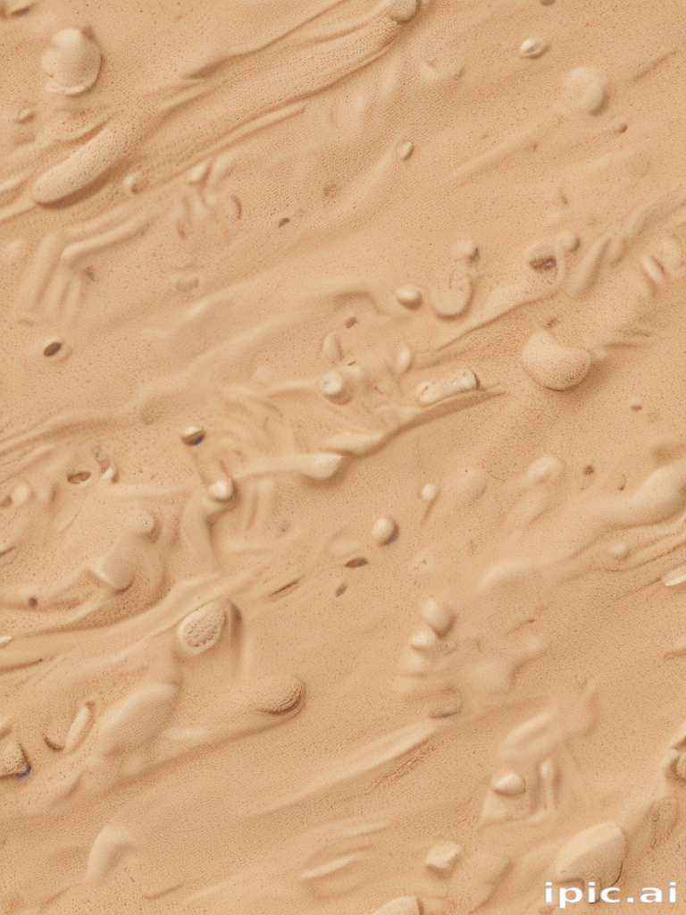 Natural Patterns of Soft Sand with Subtle Textures and Curves