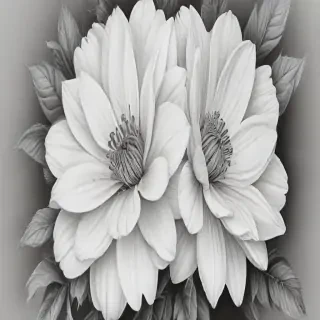pencil drawings of flowers