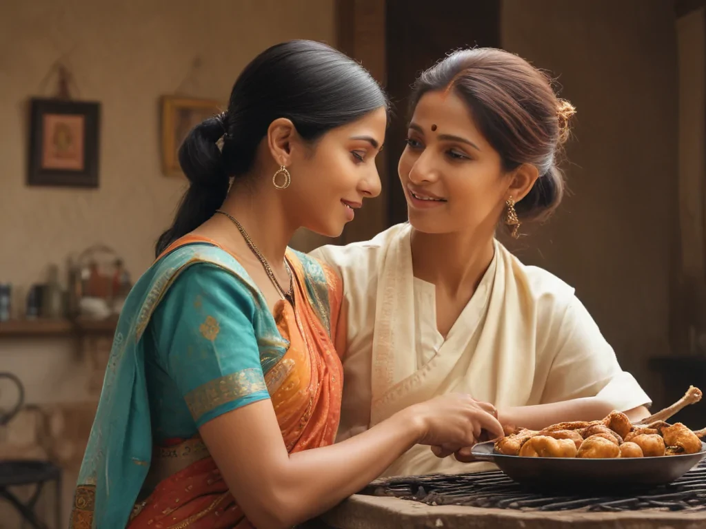 indian mom and son