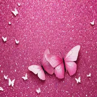 glitter pink butterfly wallpaper