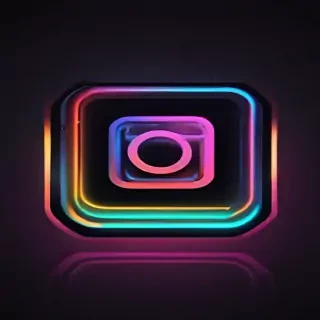 neon instagram logo