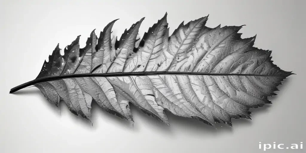 black and white clipart leaf