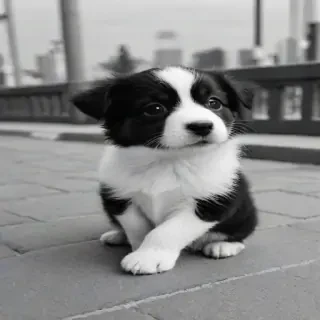 cute black and white