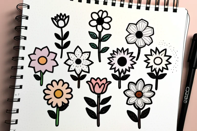 aesthetic flower doodles