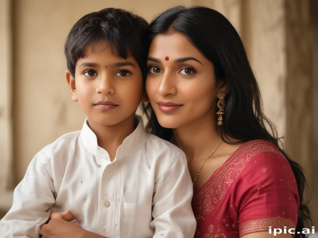 indian mom and son