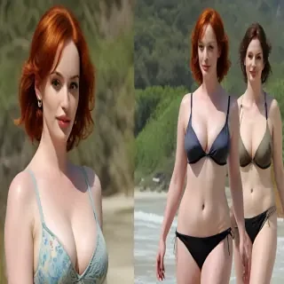 christina hendricks bikini pics
