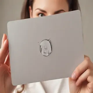holding card