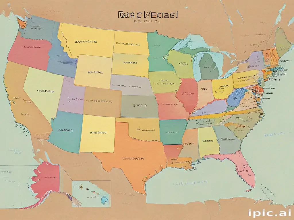map of usa states