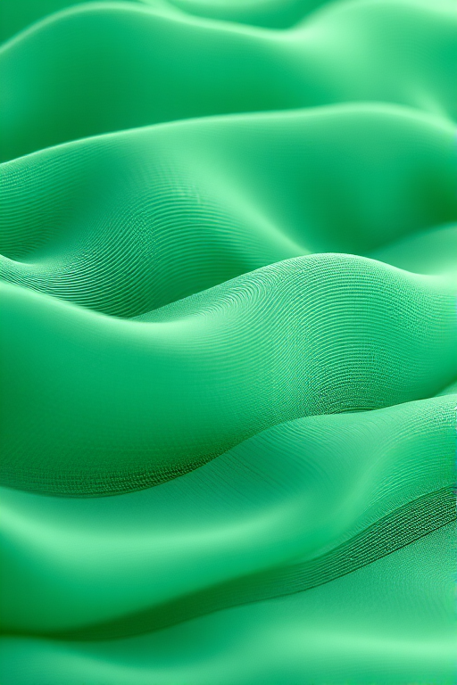 abstract geometric pattern with wavy lines in green tones, high-resolution, macro view, DSLR camera settings f/2.8, ISO 200, shutter speed 1/125s, soft light style, focus on intricate details and textures