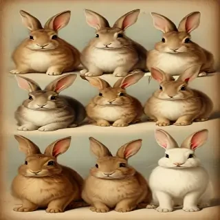 vintage rabbit images
