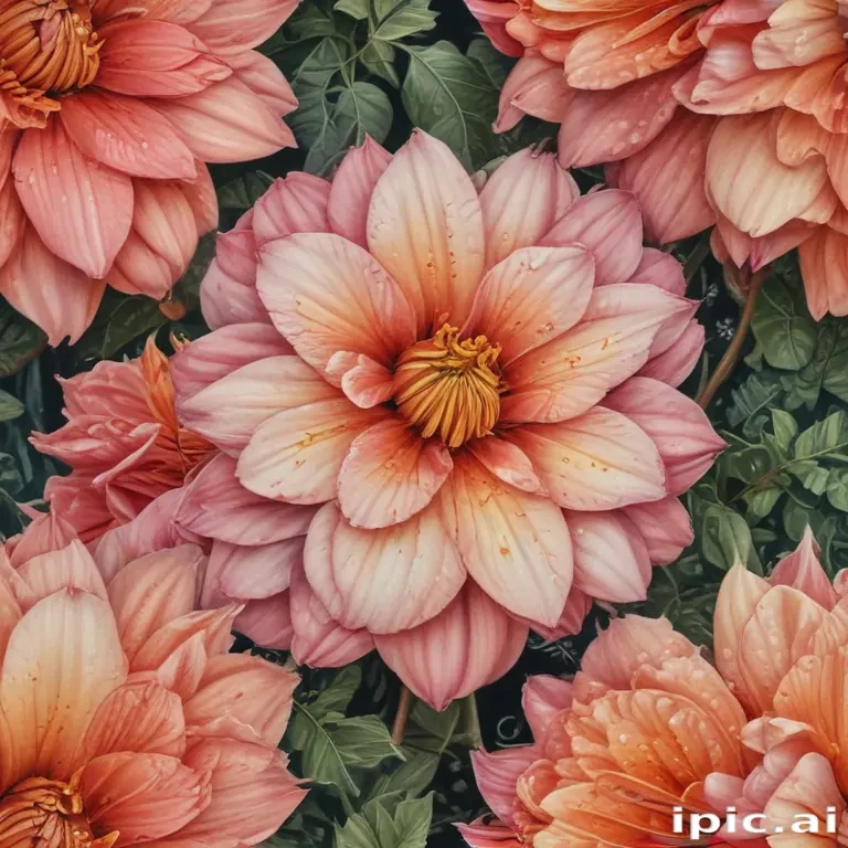 flower drawing with color