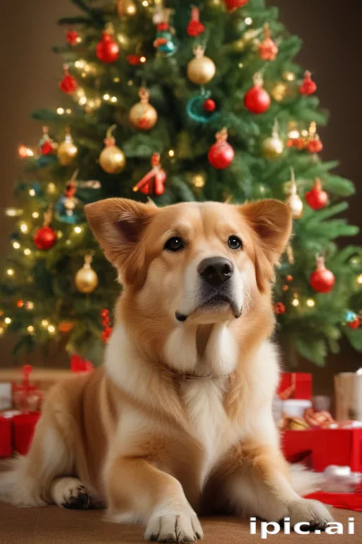 christmas dog background