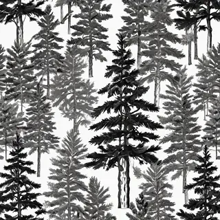 black and white pine tree clipart