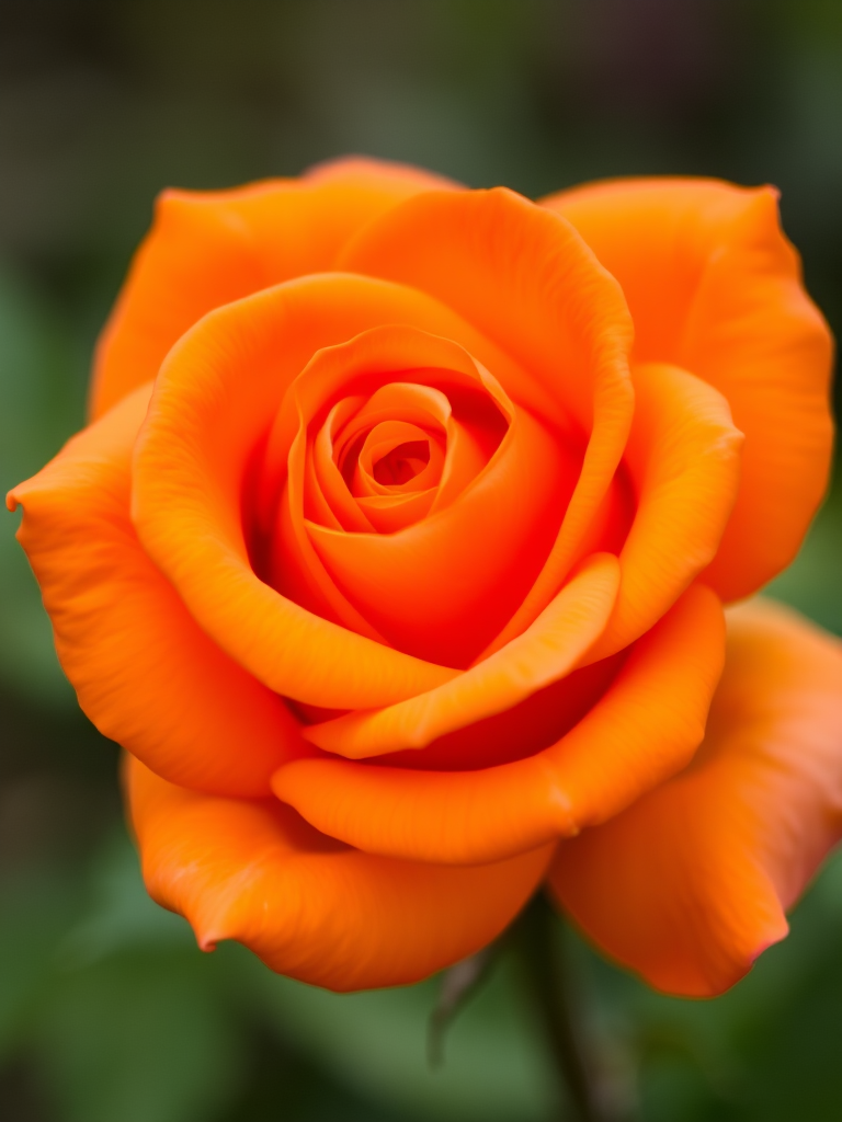 Close-up of a vibrant orange rose with soft petals, shallow depth of field, f/2.8 aperture, ISO 100, 50mm lens, natural soft light, DSLR camera, macro photography style.