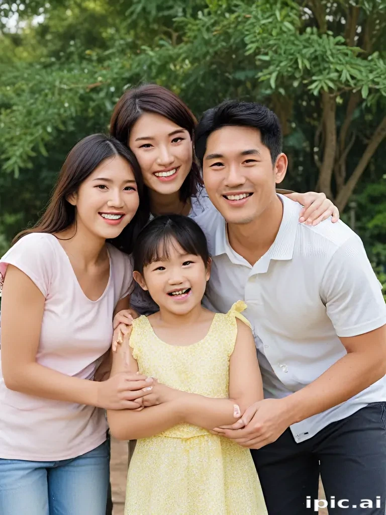 free use asian family