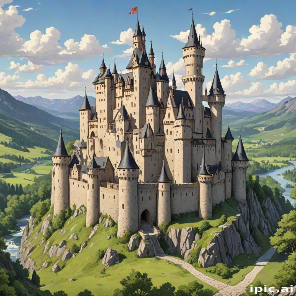 cartoon of castle