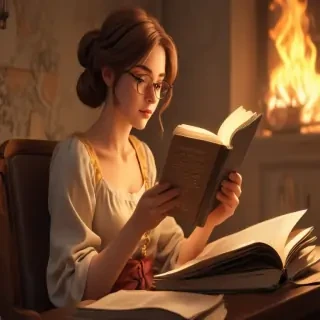 cartoon of reading