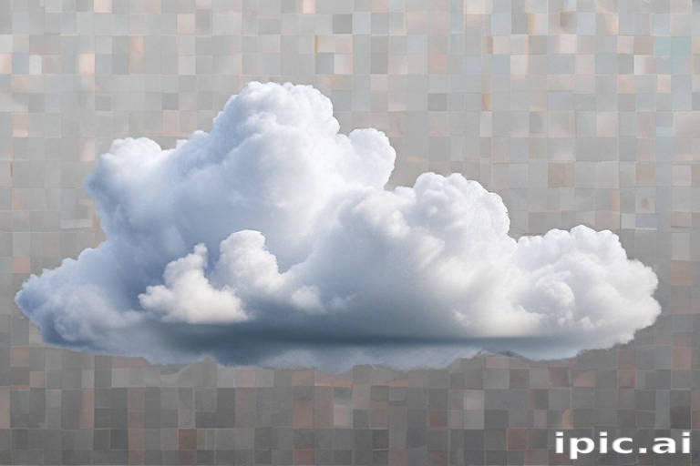 A Fluffy White Cloud Floating Above a Textured Background of Soft Colors.