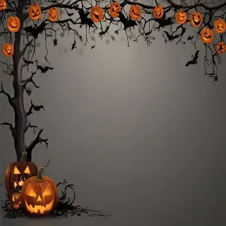 halloween border transparent