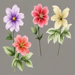 clipart flowers transparent background