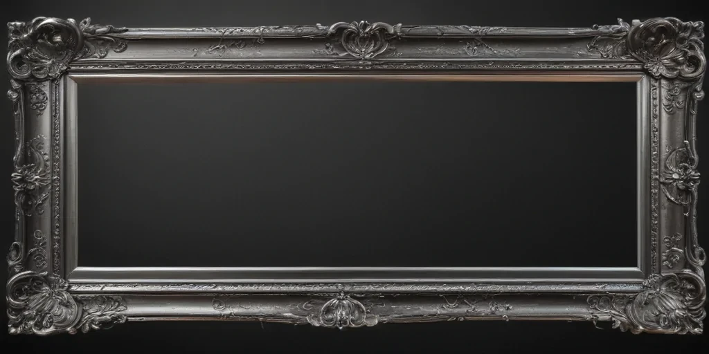 silver picture frame png