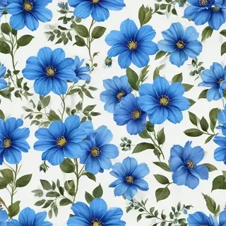 blue flowers transparent background