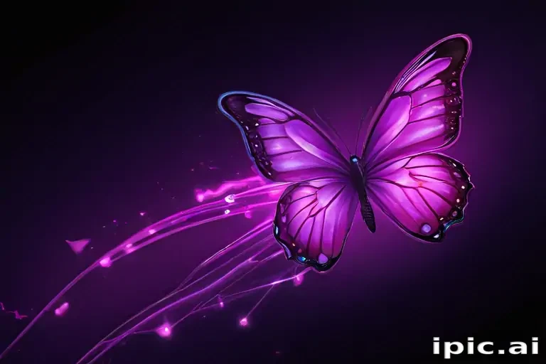 neon butterfly wallpaper