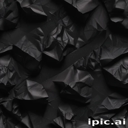 crumpled black paper