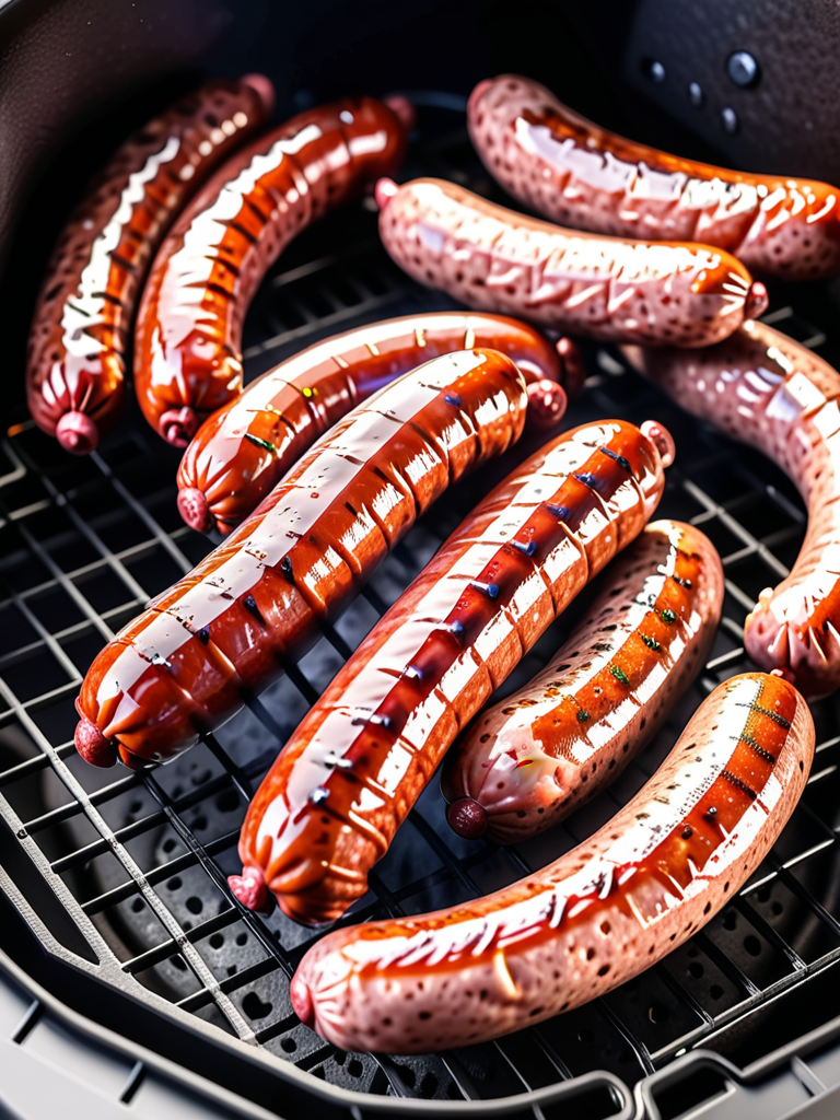 what temperature to cook smoked sausage in air fryer