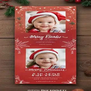 christmas card template psd
