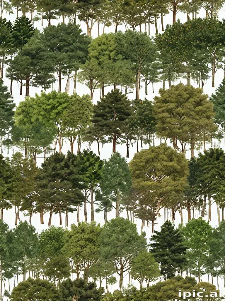 trees no background