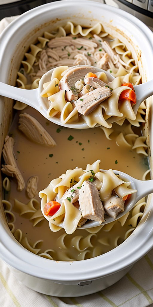 slow cooker chicken noodle casserole