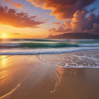 beach background sunset