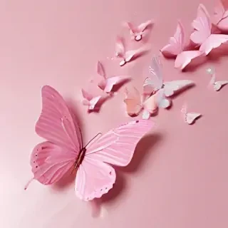 pink butterflies aesthetic