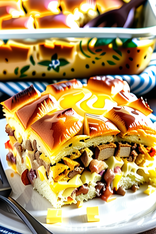breakfast casserole with hawaiian rolls