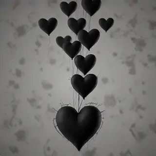 black heart transparent