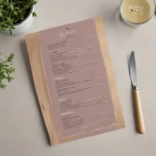 menu mock up