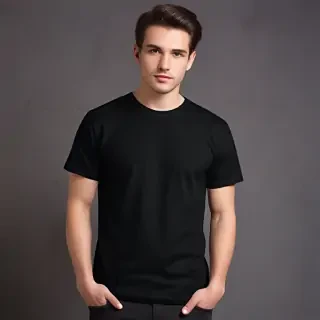mockup tshirt black