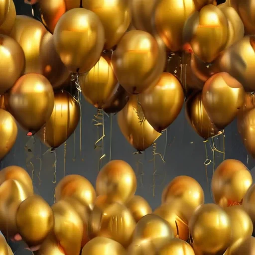 golden balloons