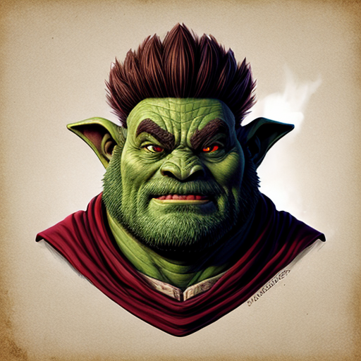 Free Ai Image Generator ogre professor dnd portrait