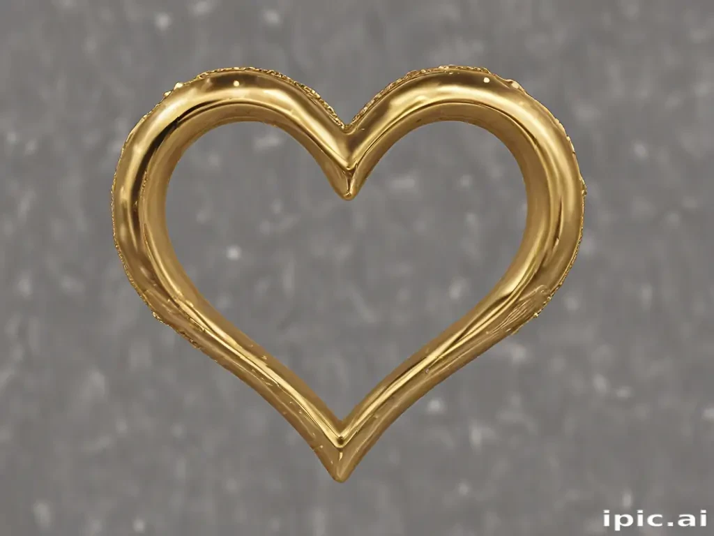 gold heart png