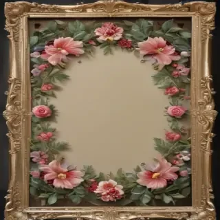 frame with flowers