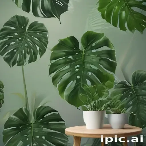 aesthetic monstera wallpaper