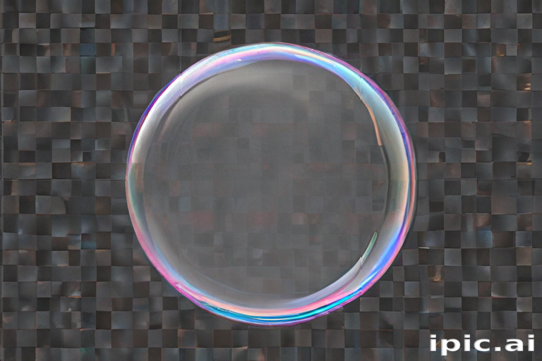 A Colorful Soap Bubble Floating Gracefully Against a Textured Background.